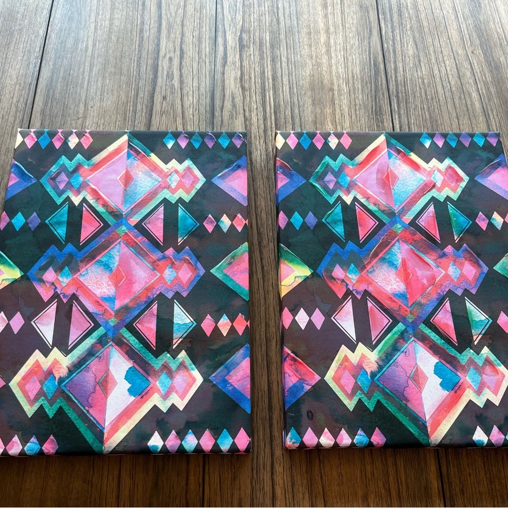 Colorful Geometric Canvas Art Set